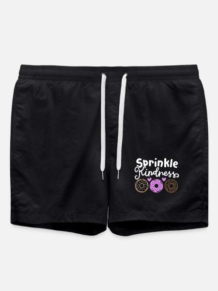 Donut gegen Mobbing - Badeshorts - Schwarz