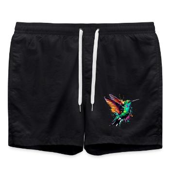 Kolibri - Badeshorts - Schwarz - Vorne - AI Model Male 185 light (185cm)