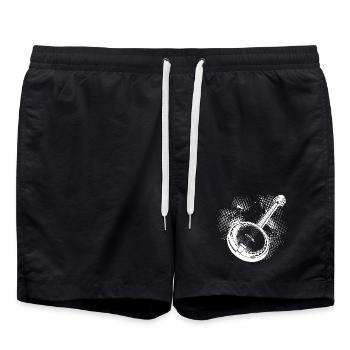 Banjo Sketch - Swim Trunks - black - Front - AI Model Male 185 light (185cm)