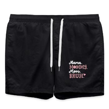 Lustiger Muttertag - Badeshorts - Schwarz - Vorne - AI Model Male 185 light (185cm)