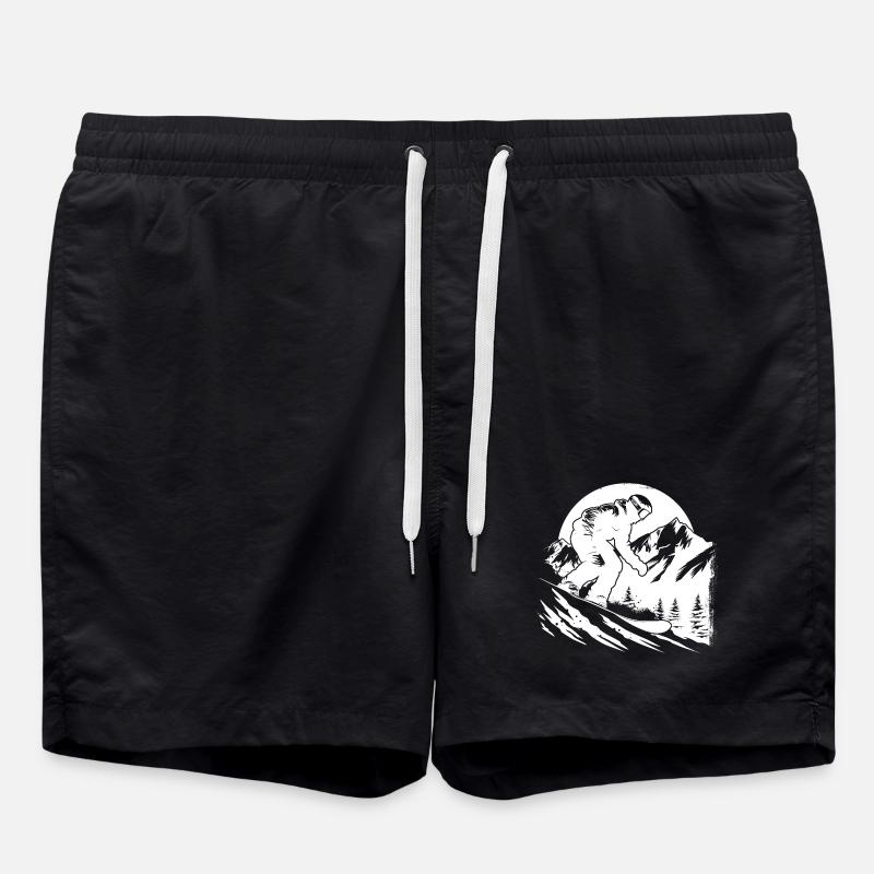 Croquis de snowboarder - Short de bain - noir