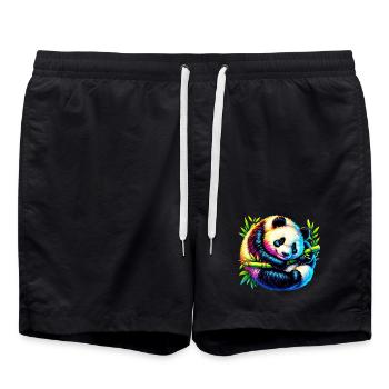 Panda - Short de bain - noir - Devant - AI Model Male 185 light (185cm)