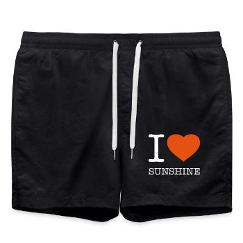 J’AIME LE SOLEIL SOLEIL - Short de bain - noir - Devant - AI Model Male 185 light (185cm)