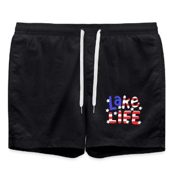 See Natur Seeliebhaber - Badeshorts - Schwarz - Vorne - AI Model Male 185 light (185cm)