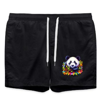 Panda - Swim Trunks - black - Front - AI Model Male 185 light (185cm)