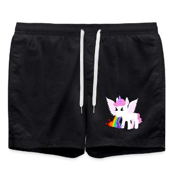 Winged Unicorn - Swim Trunks - black - Front - AI Model Male 185 light (185cm)