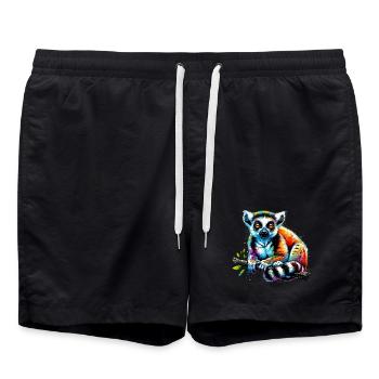 Lémurien - Short de bain - noir - Devant - AI Model Male 185 light (185cm)