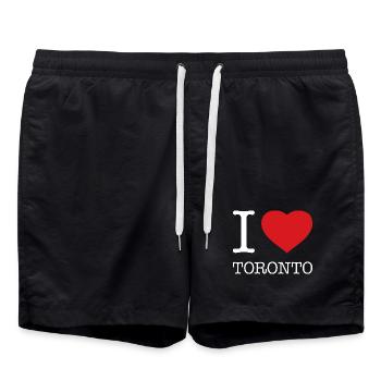 I LOVE TORONTO - Badeshorts - Schwarz - Vorne - AI Model Male 185 light (185cm)