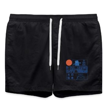 Osaka Japan Mono - Swim Trunks - black - Front - AI Model Male 185 light (185cm)