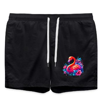 Flamingo - Badeshorts - Schwarz - Vorne - AI Model Male 185 light (185cm)
