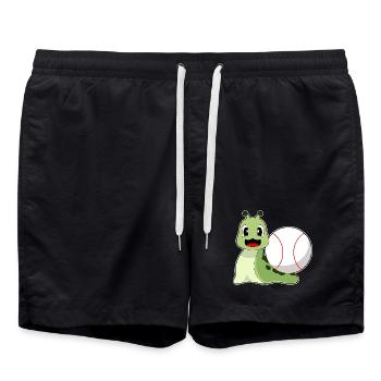 Snail Baseball - Swim Trunks - black - Front - AI Model Male 185 light (185cm)