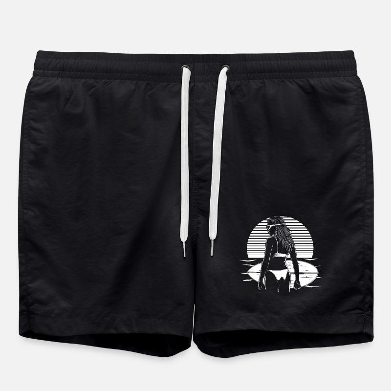 Female surfer - Swim Trunks - black