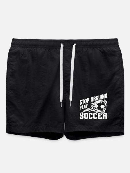 Stop arguing game football - Swim Trunks - black