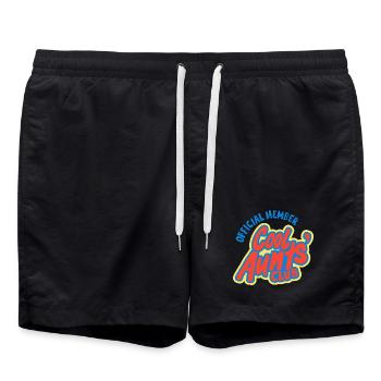 Cool Aunt’s Club Mitgliedsdesign - Badeshorts - Schwarz - Vorne - AI Model Male 185 light (185cm)