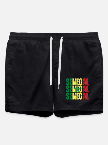 Senegalese flag, Senegalese pride - Swim Trunks - black