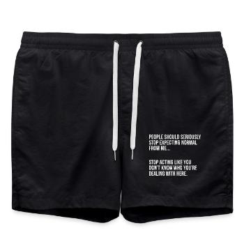 les gens devraient sérieusement cesser d’attendre des - Short de bain - noir - Devant - AI Model Male 185 light (185cm)