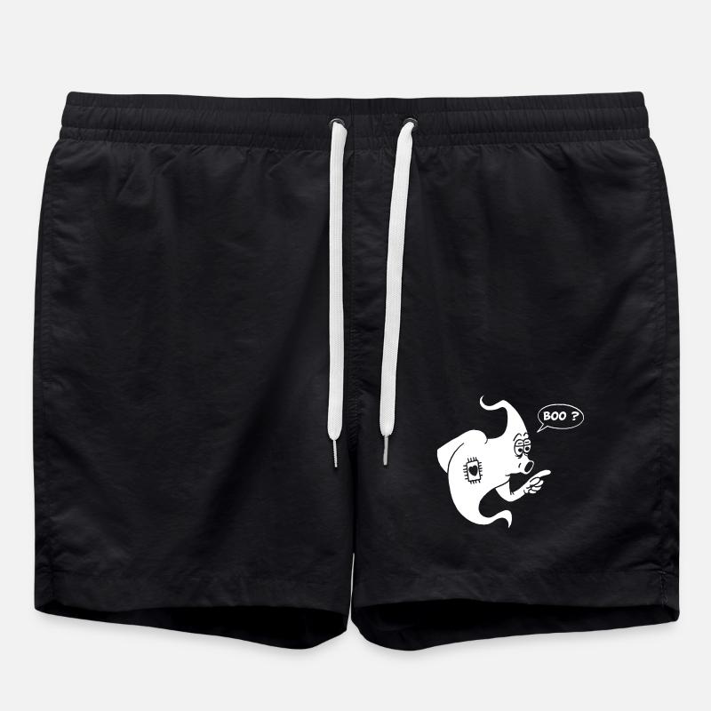 Fantôme blanc amusant - Short de bain - noir