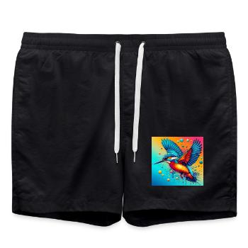 martin-pêcheur - Short de bain - noir - Devant - AI Model Male 185 light (185cm)