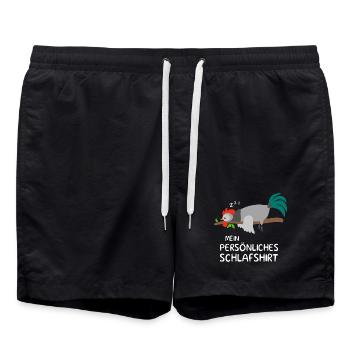 Cadeau de chemise de nuit personnelle coq poulet poulets - Short de bain - noir - Devant - AI Model Male 185 light (185cm)