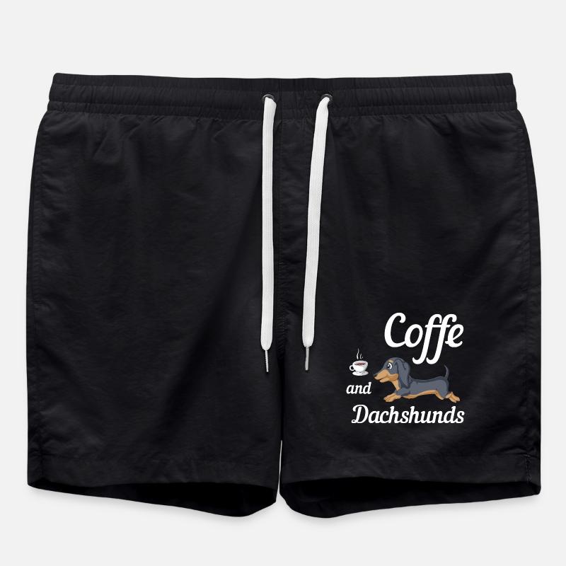 T-shirt Café Et Teckels - Short de bain - noir