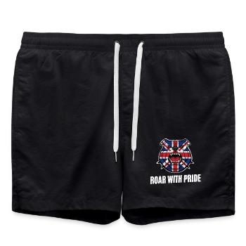 Fierté britannique - Short de bain - noir - Devant - AI Model Male 185 light (185cm)