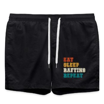 Manger dormir Rafting Répéter - Short de bain - noir - Devant - AI Model Male 185 light (185cm)