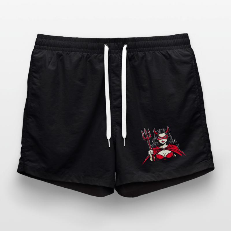 Devil Trident Hell Devil Woman Woman Devil Swim Trunks