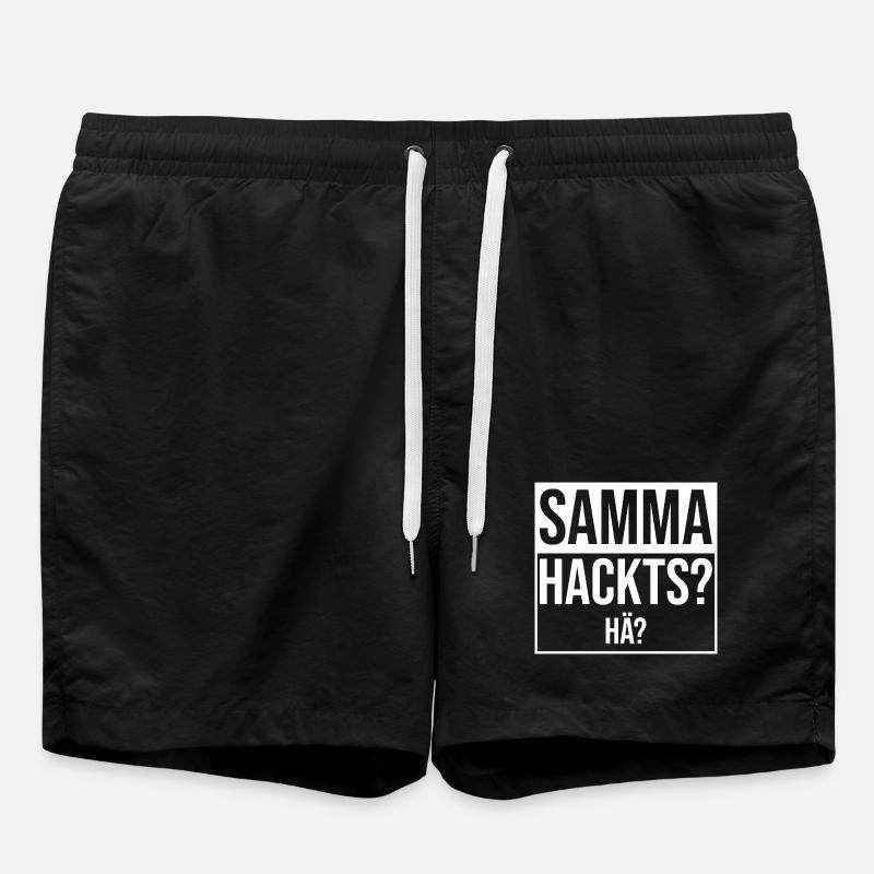 samma hacks hä - Short de bain - noir