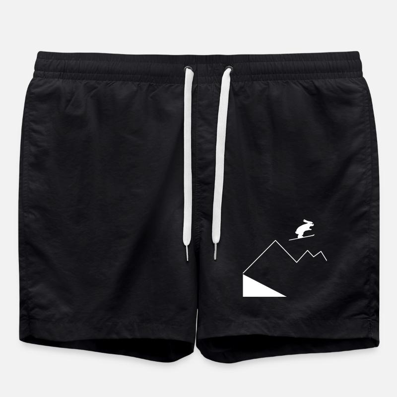 Hare Mountain Jumping - Swim Trunks - black