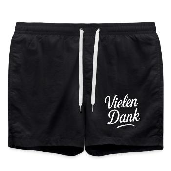 Merci beaucoup pour le lettrage - Short de bain - noir - Devant - AI Model Male 185 light (185cm)