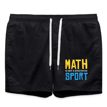 Mathe ist kein Zuschauen-Sport - Badeshorts - Schwarz - Vorne - AI Model Male 185 light (185cm)