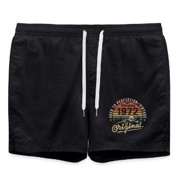 February 1972 - February 1972 Anniversary February 1972 - Swim Trunks - black - Front - AI Model Male 185 light (185cm)