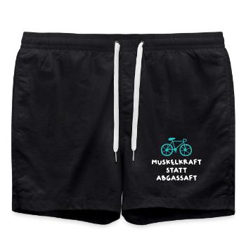 Bicycle Cycling Cool Sayings Environment Sport Road Bike - Swim Trunks - black - Front - AI Model Male 185 light (185cm)