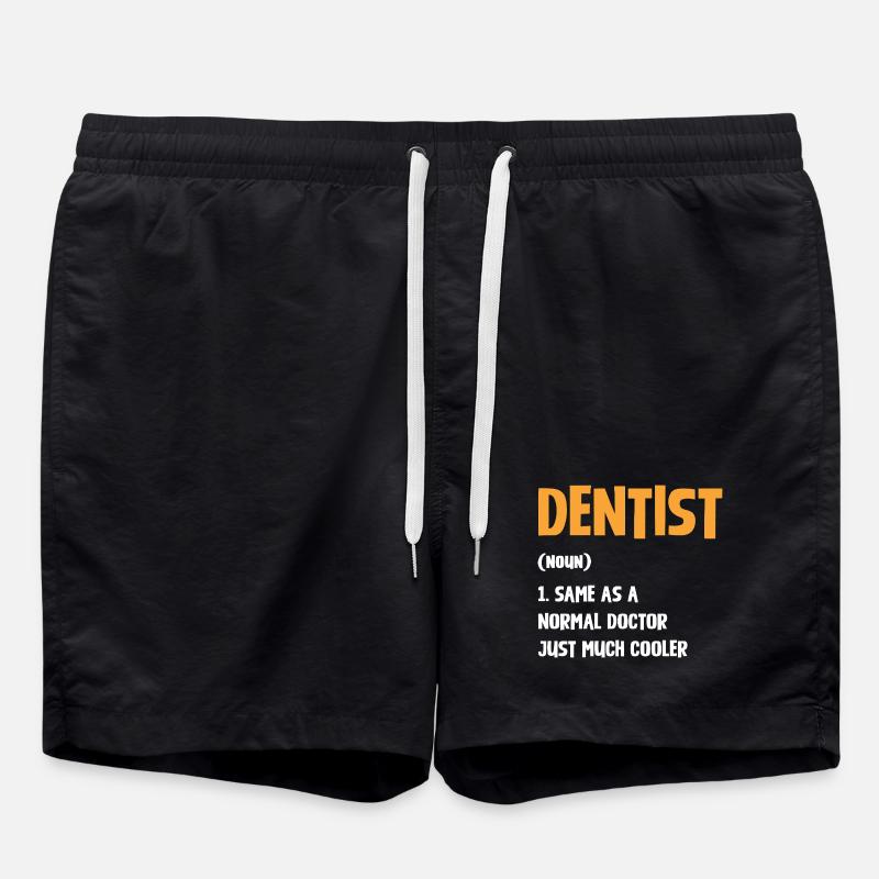 Typographie de l’humour dentaire - Short de bain - noir