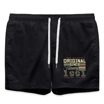 Génial Depuis Février 1991 - Short de bain - noir - Devant - AI Model Male 185 light (185cm)