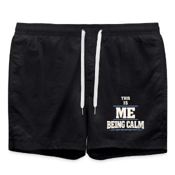 Périménopause Humour Périménopause - Short de bain - noir - Devant - AI Model Male 185 light (185cm)