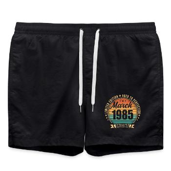 Mars 1985 Édition Limitée Retro Mars 1985 - Short de bain - noir - Devant - AI Model Male 185 light (185cm)
