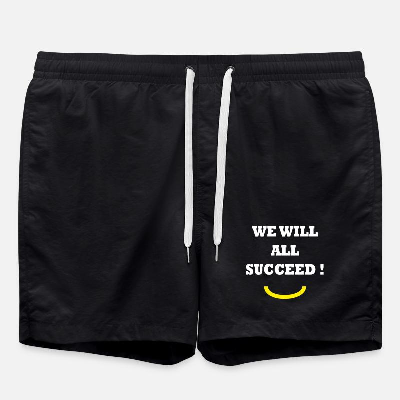 WE WILL ALL SUCCEED! - Swim Trunks - black