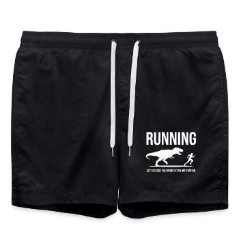 Chemise humoristique de course pour joggers - Short de bain - noir - Devant - AI Model Male 185 light (185cm)