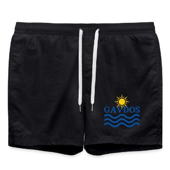 Gavdos Sun Waves Logo - Short de bain - noir - Devant - AI Model Male 185 light (185cm)
