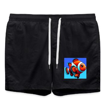 Poisson-clown - Short de bain - noir - Devant - AI Model Male 185 light (185cm)