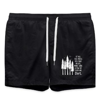 Hiking Camping Trekking Outdoors Nature Mountain - Swim Trunks - black - Front - AI Model Male 185 light (185cm)