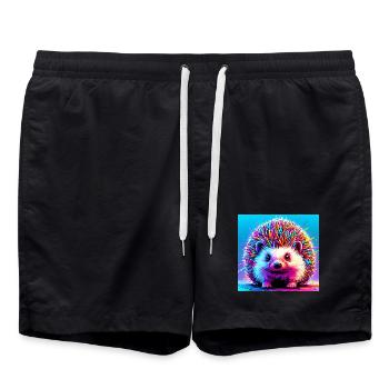 Igel - Badeshorts - Schwarz - Vorne - AI Model Male 185 light (185cm)