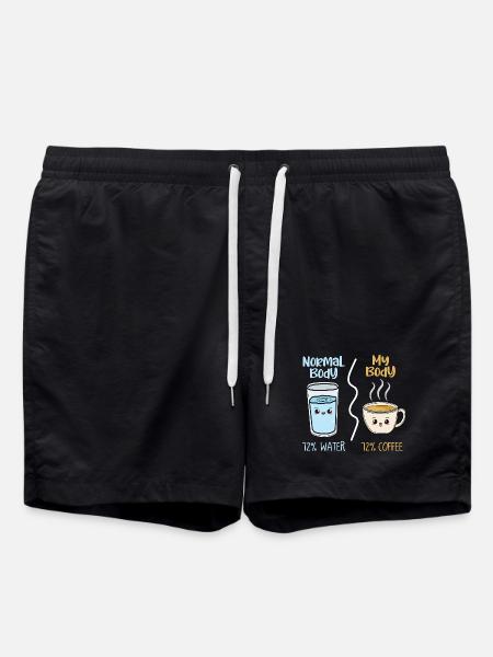 Coffee vs water 72% - Swim Trunks - black