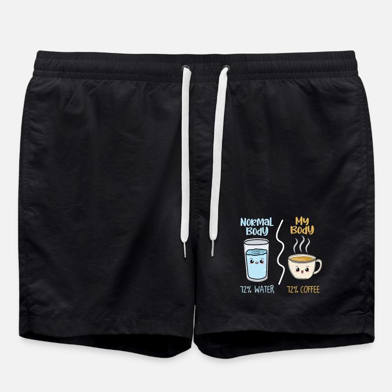 Café vs eau 72 % - Short de bain - noir