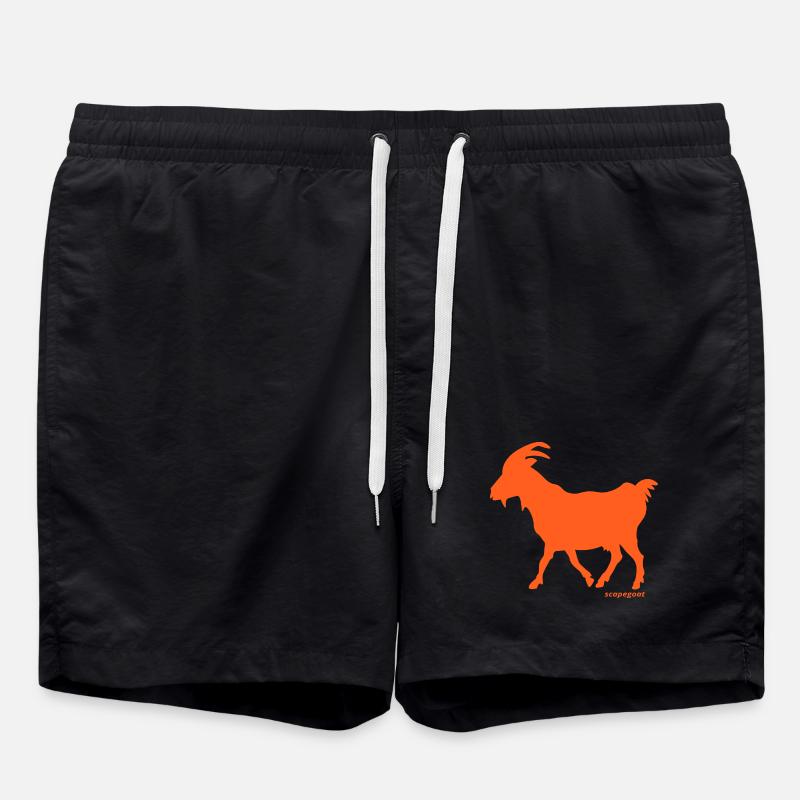 Ziege Sündenbock orange - Badeshorts - Schwarz