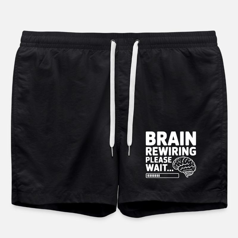 Reprogrammation du cerveau, veuillez patienter... - Short de bain - noir