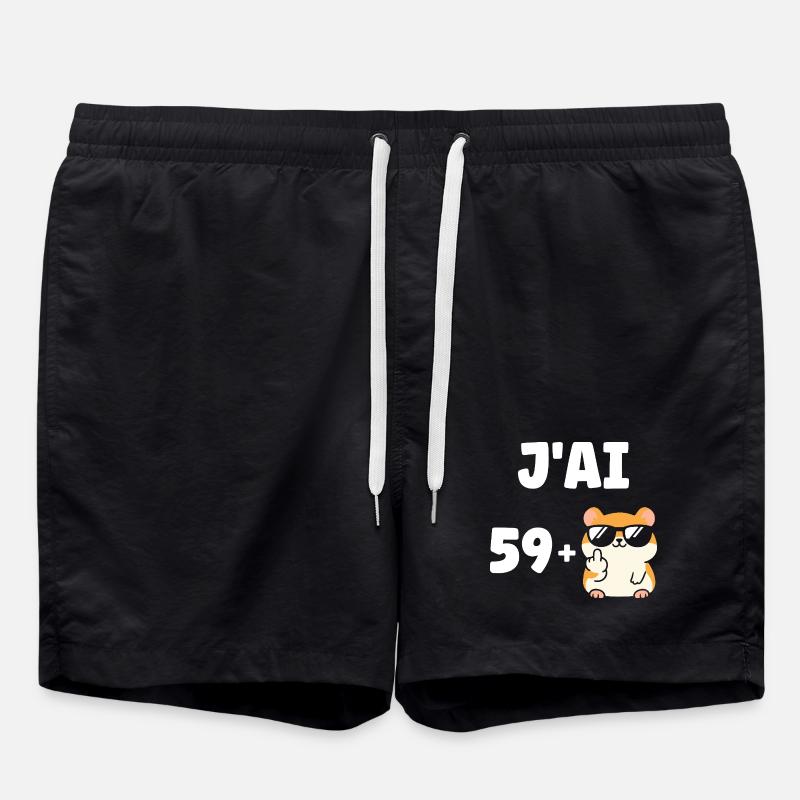60 years - Swim Trunks - black