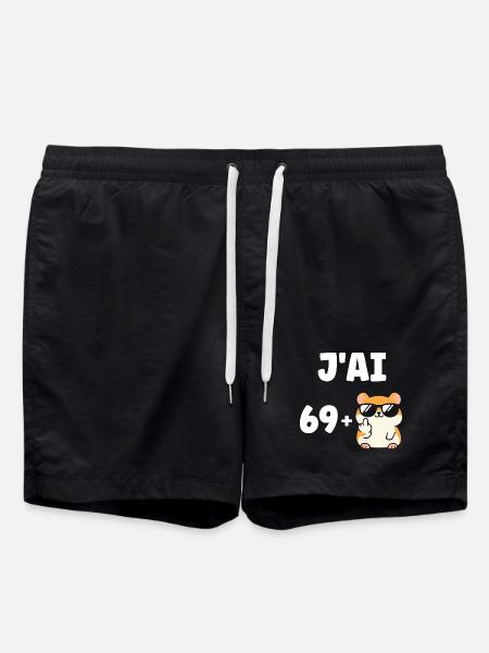 69 - Short de bain - noir