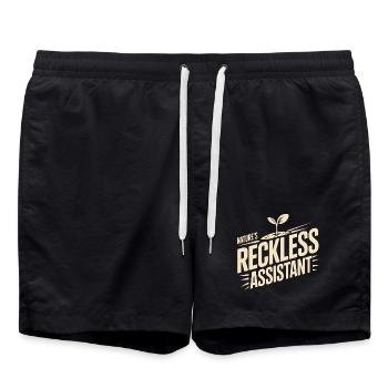 Nature's Reckless Assistant - Swim Trunks - black - Front - AI Model Male 185 light (185cm)